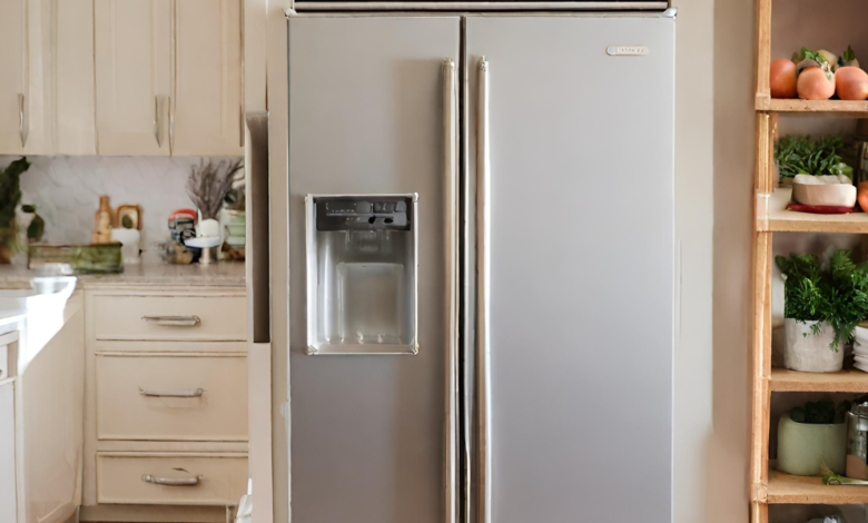 side by side double door refrigerator
